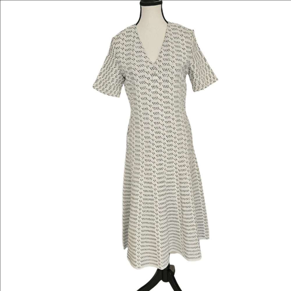 St. John Knit Geometrical A-Line Dress size 6